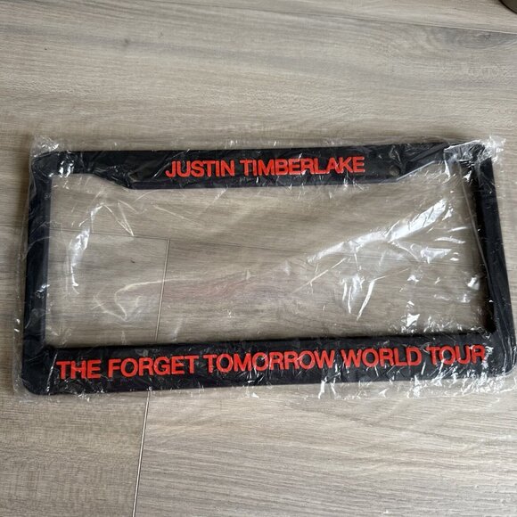 Justin Timberlake Forget Tomorrow Tour VIP Merch / Cup License Plate Frame Tote - Picture 5 of 9